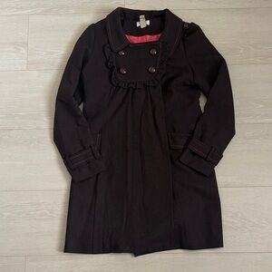 Saja Dark Brown Trench Coat with Pink Lining